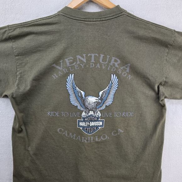 Vintage Harley Davidson Shirt Large Venture Eagle Single Stitch USA Made - Picture 10 of 14